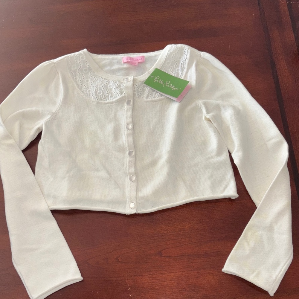 Lilly Pulitzer White Lace Cardigan